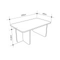 Hillary Megapap melamine coffee table in travertine color 100x60x41.8cm.