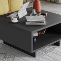 Hola Megapap melamine coffee table in anthracite color 60x60x32cm.