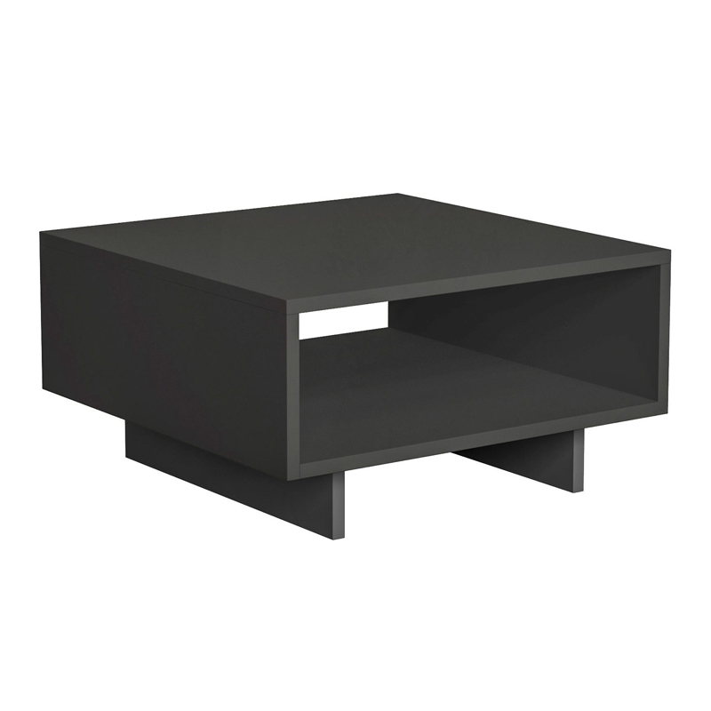 Hola Megapap melamine coffee table in anthracite color 60x60x32cm.