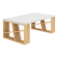 Honey Megapap melamine coffee table in oak - white color 105x60x40cm.