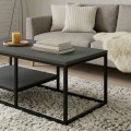 Kane Megapap metal - melamine coffe table in anthracite color 106x50x42cm.