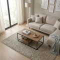 Kane Megapap metal - melamine coffe table in pine oak color 106x50x42cm.