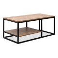 Kane Megapap metal - melamine coffe table in pine oak color 106x50x42cm.