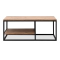 Kane Megapap metal - melamine coffe table in pine oak color 106x50x42cm.