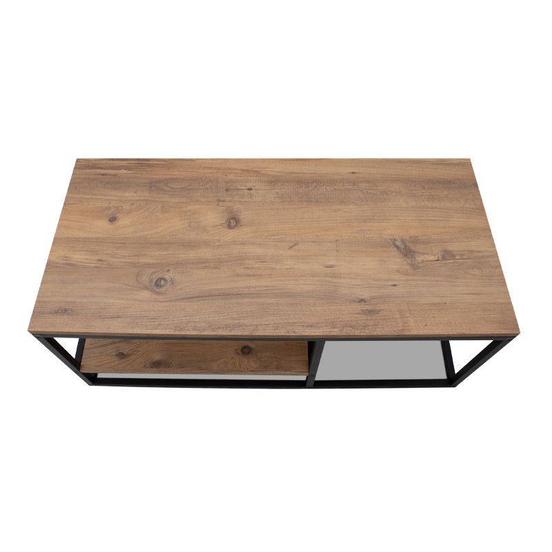 Kane Megapap metal - melamine coffe table in pine oak color 106x50x42cm.