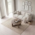 Kati Megapap melamine coffee table in walnut color Ø80x42cm.