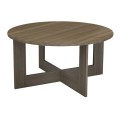 Kati Megapap melamine coffee table in walnut color Ø80x42cm.