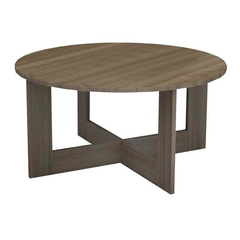 Kati Megapap melamine coffee table in walnut color Ø80x42cm.
