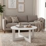 Kati Megapap melamine coffee table in white color Ø80x42cm.