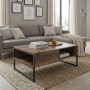 Lawrence Megapap melamine coffe table in smoked walnut color 106x50x42cm.