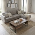 Lawrence Megapap melamine coffe table in smoked walnut color 106x50x42cm.