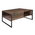 Lawrence Megapap melamine coffe table in smoked walnut color 106x50x42cm.