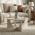 Lemmar Megapap melamine coffee table in sandstone color Ø75x36.8cm.