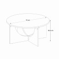 Lemmar Megapap melamine coffee table in sandstone color Ø75x36.8cm.