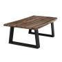 Lizard slim coffee table with black metallic legs - acacia surface in walnut 115x65x40cm.