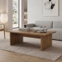 Loana Megapap melamine coffee table in walnut Ud color 120x70x40cm.