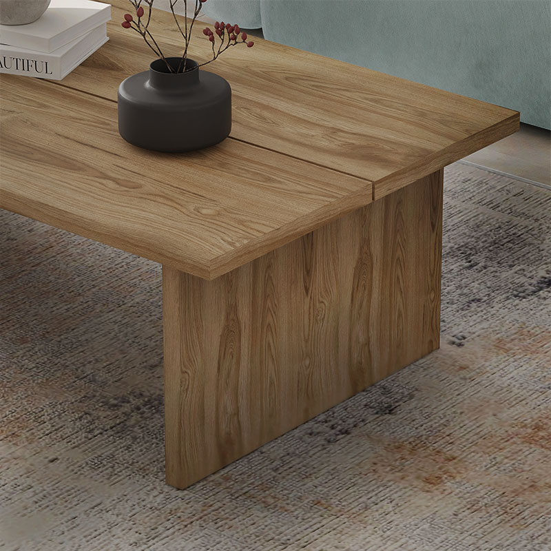 Loana Megapap melamine coffee table in walnut Ud color 120x70x40cm.