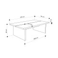 Loana Megapap melamine coffee table in walnut Ud color 120x70x40cm.