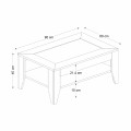 Madura Megapap melamine coffee table in sapphire color 90x60x40cm.