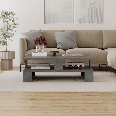 Mansu Megapap melamine coffee table in retro grey color 80x50x27cm.