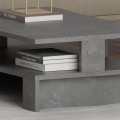 Τραπεζάκι σαλονιού Mansu Megapap χρώμα γκρι ρετρό 80x50x27εκ.