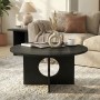 Mara Megapap melamine coffee table in sencron black color Ø75x36.8cm.