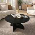 Mara Megapap melamine coffee table in sencron black color Ø75x36.8cm.