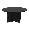 Mara Megapap melamine coffee table in sencron black color Ø75x36.8cm.