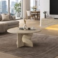 Mara Megapap melamine coffee table in travertine color Ø75x36.8cm.