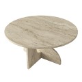 Mara Megapap melamine coffee table in travertine color Ø75x36.8cm.