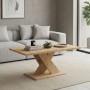 Marcello Megapap melamine coffee table in oak color 110x55x47cm.