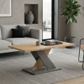 Marcello Megapap melamine coffee table in sonoma - anthracite color 110x55x48cm.