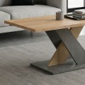 Marcello Megapap melamine coffee table in sonoma - anthracite color 110x55x48cm.