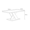 Marcello Megapap melamine coffee table in sonoma - anthracite color 110x55x48cm.