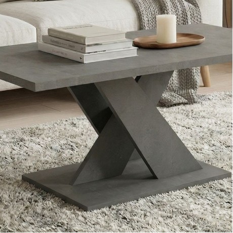 Marcello Megapap melamine coffee table in anthracite color 110x55x47cm.