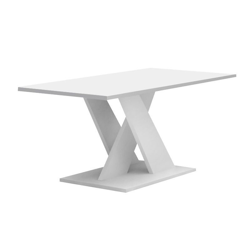 Marcello Megapap melamine coffee table in white color 110x55x47cm.