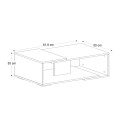 Mareta Megapap melamine coffee table in white color 81,8x50x35cm.