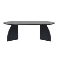 Τραπεζάκι σαλονιού Melina Megapap χρώμα black wood 120x60x40εκ.