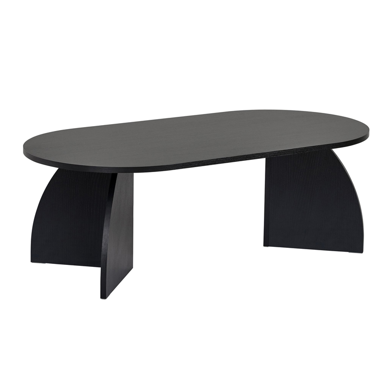 Τραπεζάκι σαλονιού Melina Megapap χρώμα black wood 120x60x40εκ.