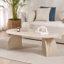 Τραπεζάκι σαλονιού Melina Megapap χρώμα travertine 120x60x40εκ.