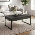 Orontes Megapap melamine coffee table in anthracite color 90x56.6x40cm.