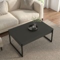 Orontes Megapap melamine coffee table in anthracite color 90x56.6x40cm.