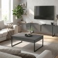 Orontes Megapap melamine coffee table in anthracite color 90x56.6x40cm.