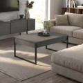 Orontes Megapap melamine coffee table in anthracite color 90x56.6x40cm.