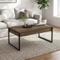Orontes Megapap melamine coffee table in walnut color 90x56.6x40cm.