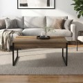 Orontes Megapap melamine coffee table in walnut color 90x56.6x40cm.
