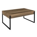 Orontes Megapap melamine coffee table in walnut color 90x56.6x40cm.