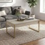 Orontes Megapap melamine coffee table in travertine - gold color 90x56.6x40cm.