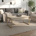 Orontes Megapap melamine coffee table in travertine - gold color 90x56.6x40cm.