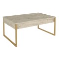 Orontes Megapap melamine coffee table in travertine - gold color 90x56.6x40cm.
